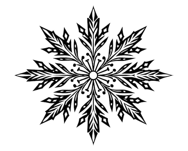 Vector de cristal de silueta de nieve