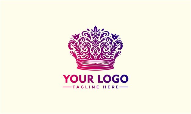 Vector Crown Logo Templates Diseño para empresas Compañía Hotel Boutique Real Símbolo de lujo