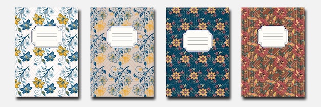 Vector Un cuaderno encantador para sus pensamientos estacionales portada página del cuaderno hoja vectorial
