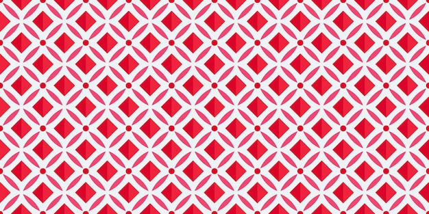 Vector cuadrado entrelazado de fondo con patrón sin costuras geométrico rojo