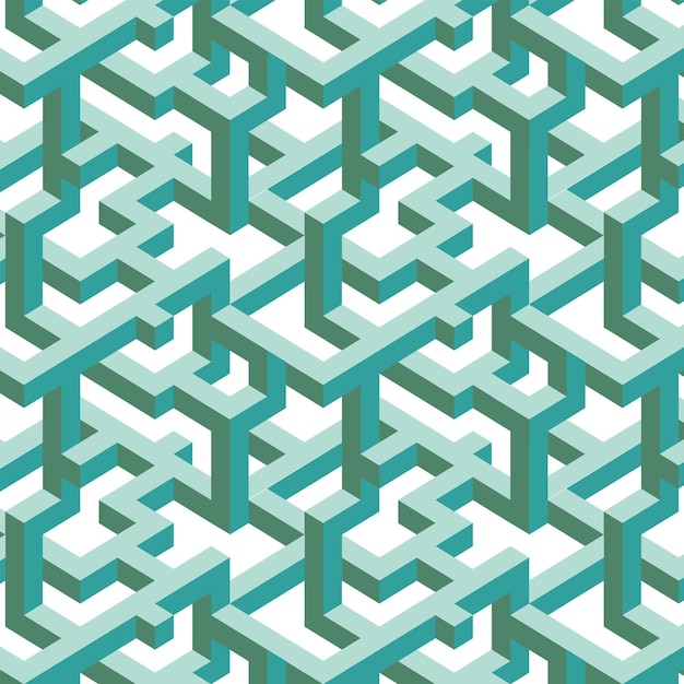 Vector cubos 3d patrón sin costuras vectorial fondo alineado bloques dimensionales
