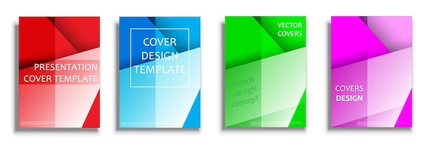 Vector cubre plantillas de diseño de colección
