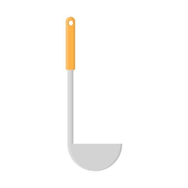Vector de cuchara de cocina en estilo de diseño plano