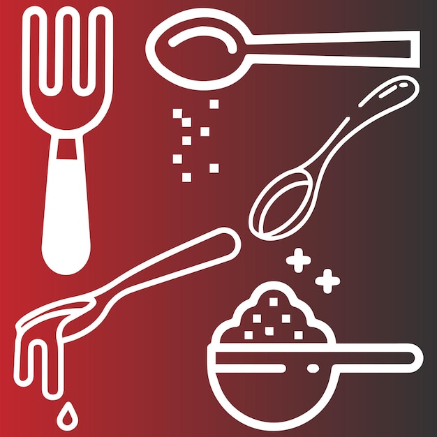 Vector de cuchara para elementos de cocina