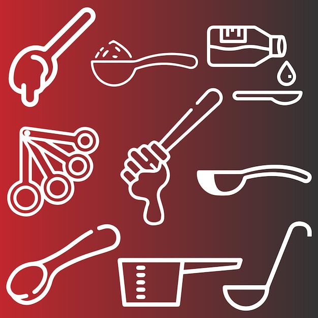 Vector de cuchara para elementos de cocina