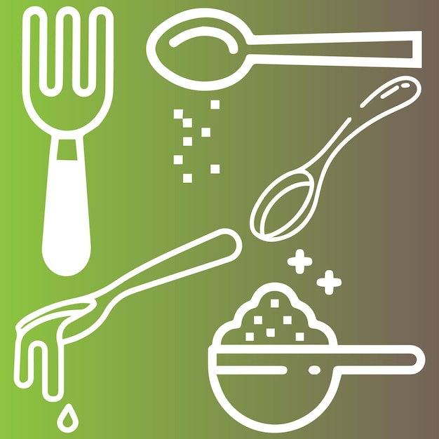 Vector de cuchara para elementos de cocina
