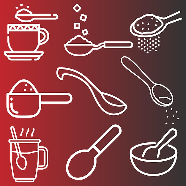 Vector de cuchara para elementos de cocina