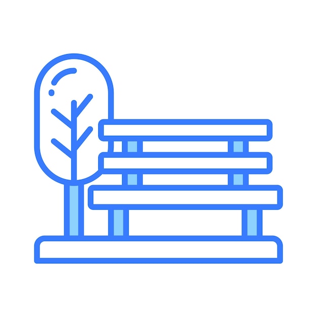 Vector cuidadosamente diseñado de banco de parque en estilo moderno fácil de usar y descargar
