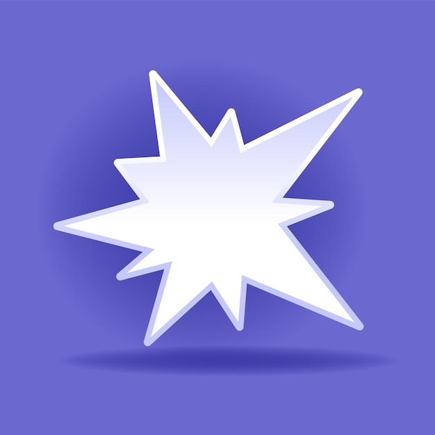 Vector d burbuja de habla en fondo azul