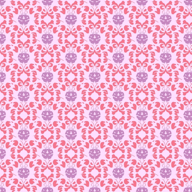 Vector damasco fondo de patrón sin costuras lujo clásico textura de adorno de damasco anticuado