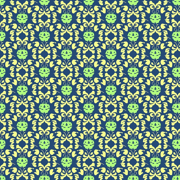 Vector damasco fondo de patrón sin costuras lujo clásico textura de adorno de damasco anticuado