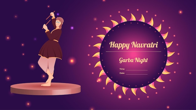 Vector dandiya creativo happy navratri