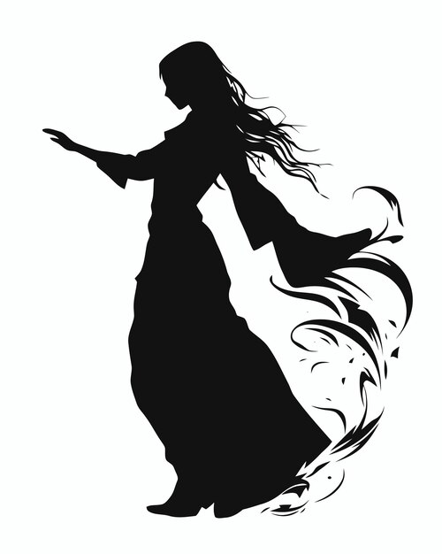 Vector vector de la danza flamenca