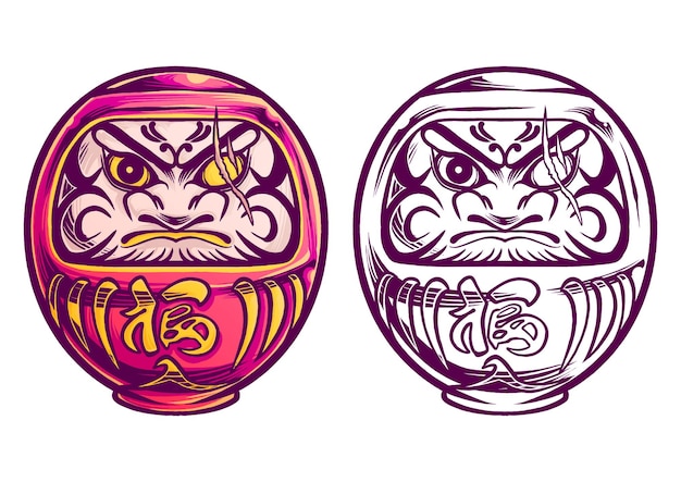 Vector vector daruma