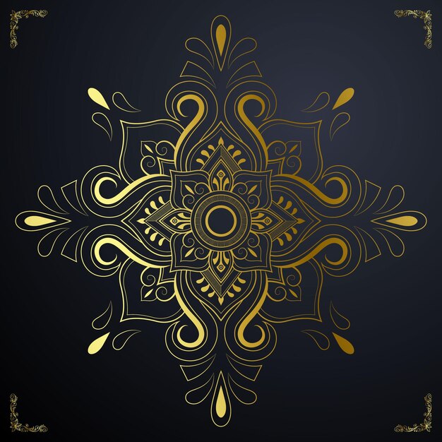 Vector decorativo árabe redondo encaje decoración mandala 2