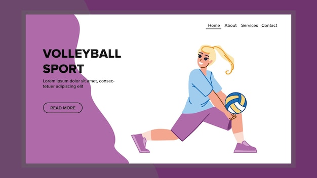 vector de deporte de voleibol