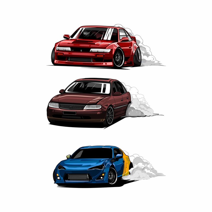 Vector de deriva de coche