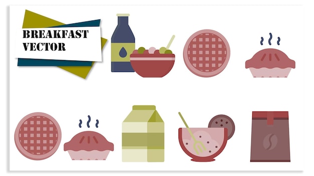 Vector de desayuno