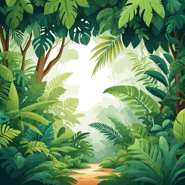 Vector de descubrimiento de la selva tropical