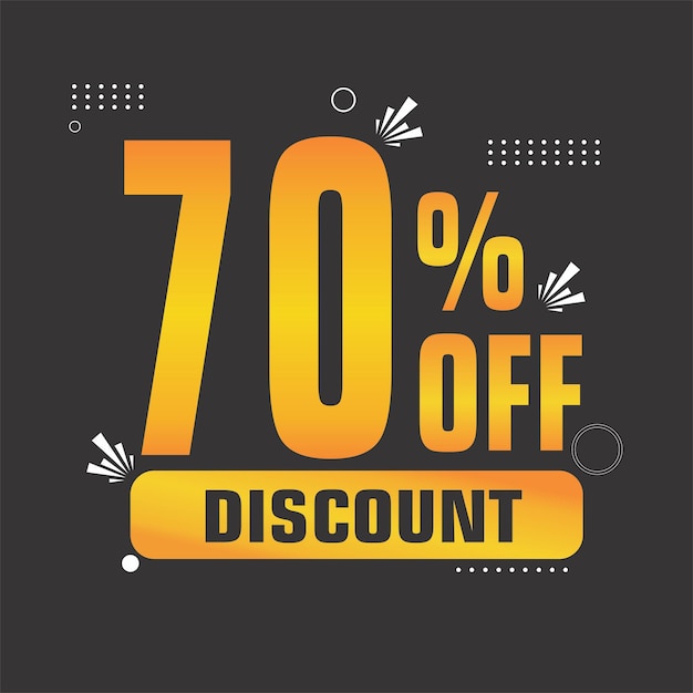 vector de descuento un cartel negro con un descuento amarillo vector descuento venta voucher de descuento vector