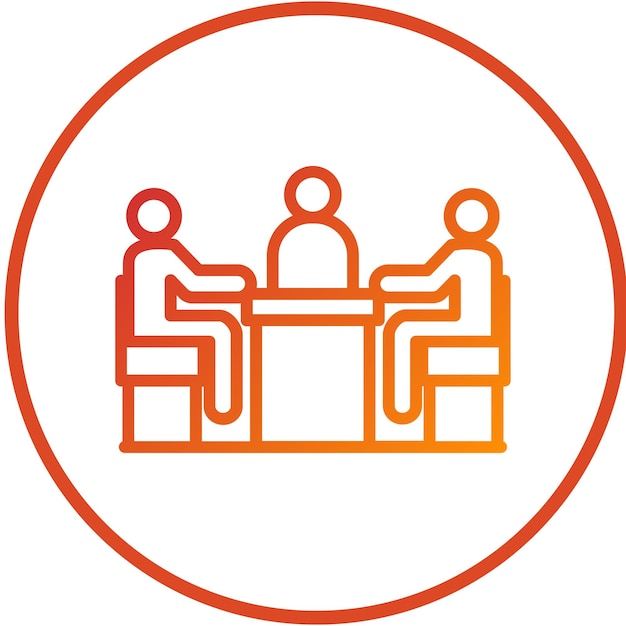 Vector Design Company Meeting Icon Style (Estilo de icono de la reunión de la compañía de diseño vectorial)