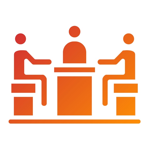Vector Design Company Meeting Icon Style (Estilo de icono de la reunión de la compañía de diseño vectorial)