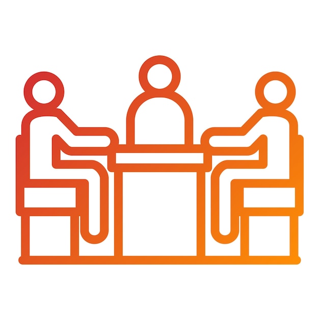 Vector Design Company Meeting Icon Style (Estilo de icono de la reunión de la compañía de diseño vectorial)