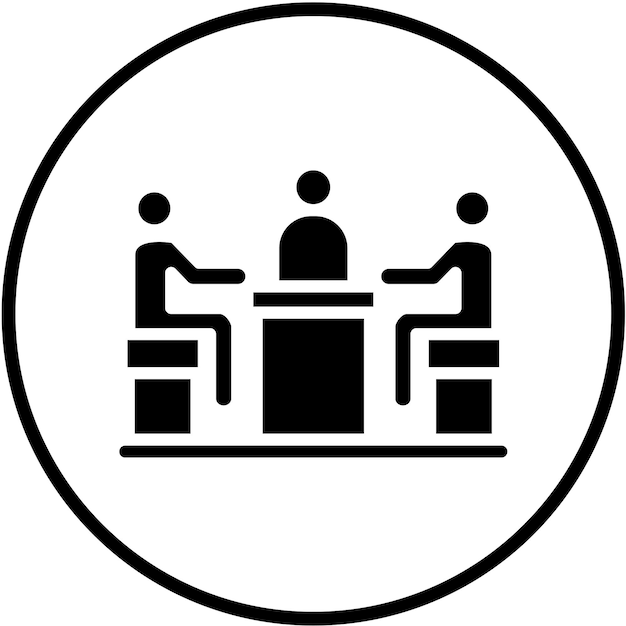Vector Design Company Meeting Icon Style (Estilo de icono de la reunión de la compañía de diseño vectorial)