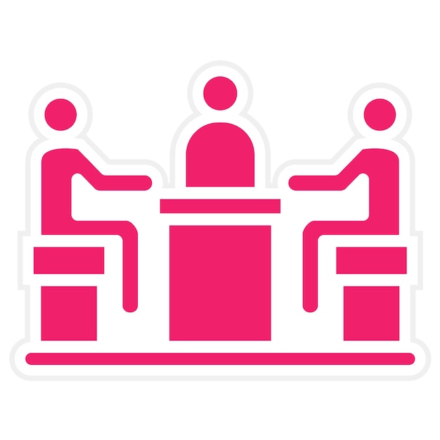 Vector Design Company Meeting Icon Style (Estilo de icono de la reunión de la compañía de diseño vectorial)