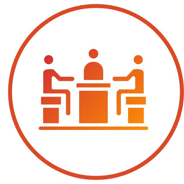 Vector Design Company Meeting Icon Style (Estilo de icono de la reunión de la compañía de diseño vectorial)