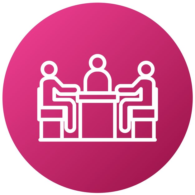 Vector Design Company Meeting Icon Style (Estilo de icono de la reunión de la compañía de diseño vectorial)