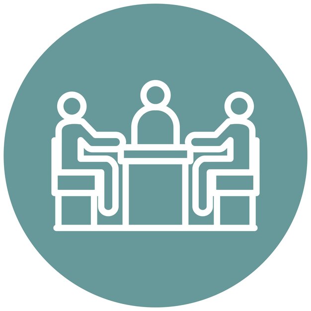 Vector Design Company Meeting Icon Style (Estilo de icono de la reunión de la compañía de diseño vectorial)
