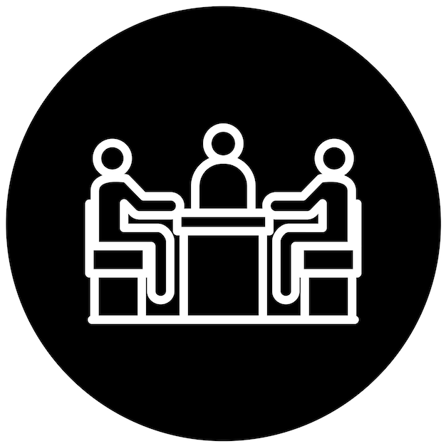 Vector Design Company Meeting Icon Style (Estilo de icono de la reunión de la compañía de diseño vectorial)