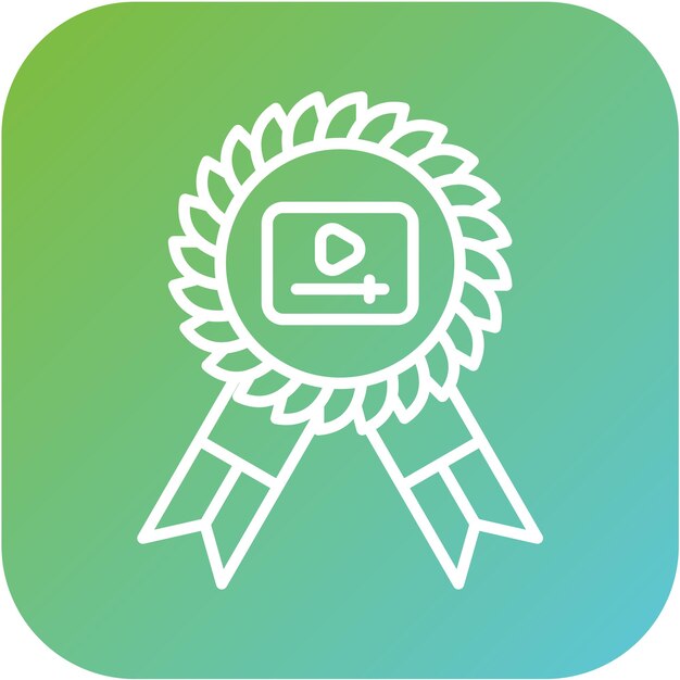 Vector Design Media Award Icon Style (Estilo de icono de los premios de diseño vectorial)