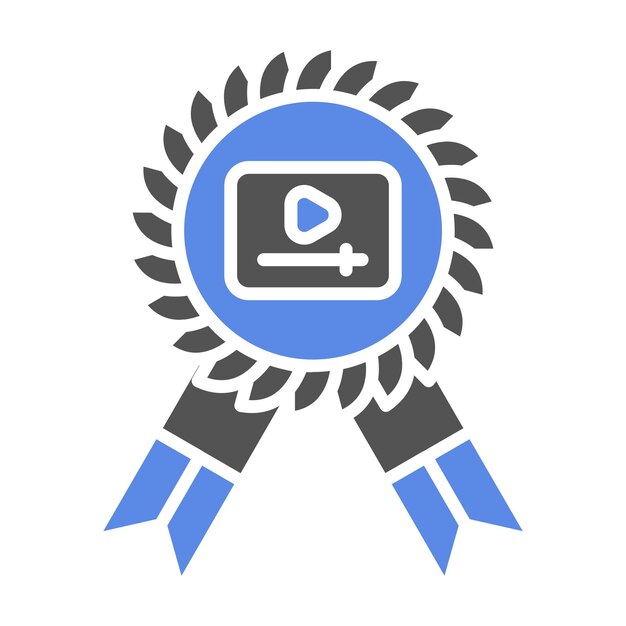 Vector Design Media Award Icon Style (Estilo de icono de los premios de diseño vectorial)
