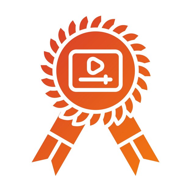 Vector Design Media Award Icon Style (Estilo de icono de los premios de diseño vectorial)