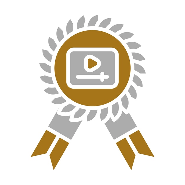 Vector Design Media Award Icon Style (Estilo de icono de los premios de diseño vectorial)