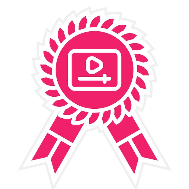 Vector Design Media Award Icon Style (Estilo de icono de los premios de diseño vectorial)