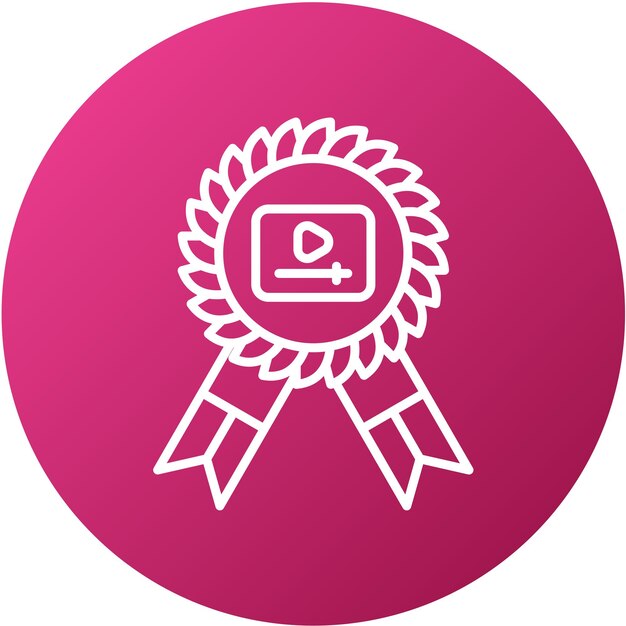 Vector Design Media Award Icon Style (Estilo de icono de los premios de diseño vectorial)