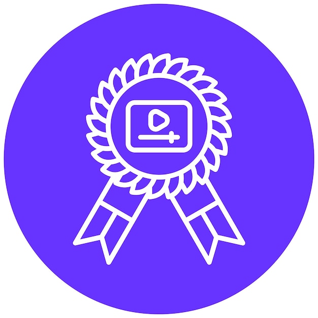 Vector Design Media Award Icon Style (Estilo de icono de los premios de diseño vectorial)