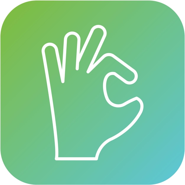 Vector vector design okay hand sign icon style