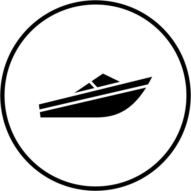 Vector Design Powerboat Racing Icon Style (Estilo de icono de las carreras de botes eléctricos)