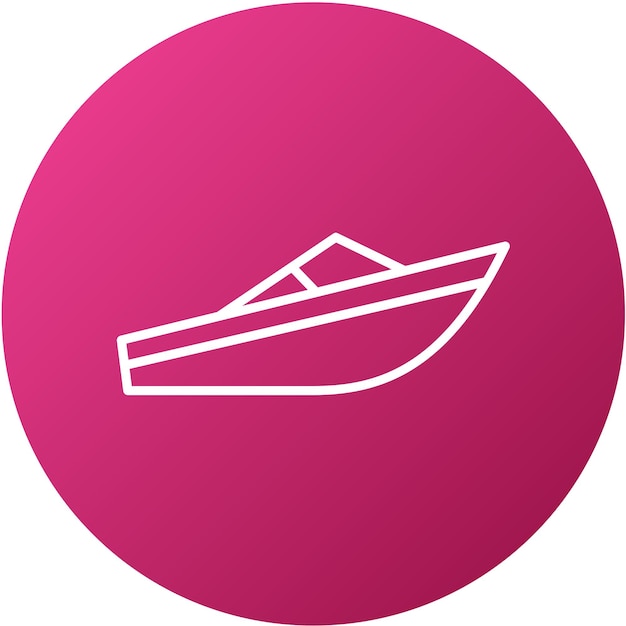 Vector Design Powerboat Racing Icon Style (Estilo de icono de las carreras de botes eléctricos)