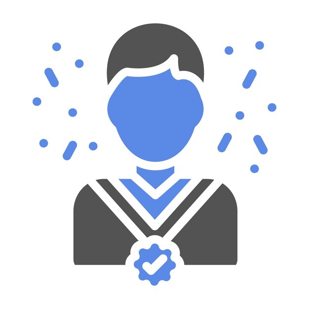 Vector Design Wellness Champion Icon Style (Estilo de icono de diseño vectorial para el bienestar)