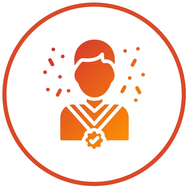Vector Design Wellness Champion Icon Style (Estilo de icono de diseño vectorial para el bienestar)