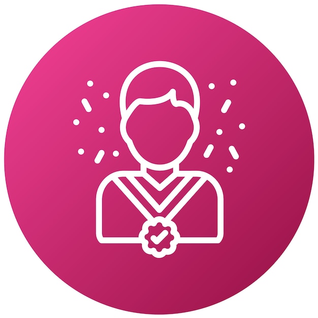 Vector Design Wellness Champion Icon Style (Estilo de icono de diseño vectorial para el bienestar)