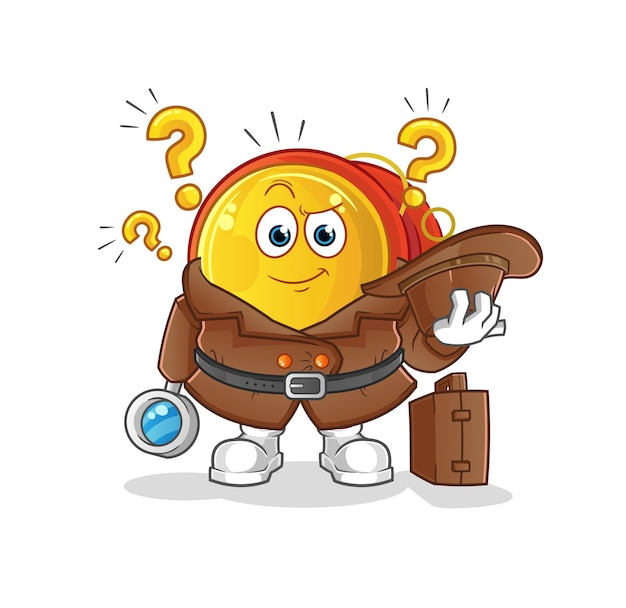 Vector de detective yoyo. personaje animado