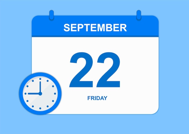 Vector día calendario septiembre calendario icono