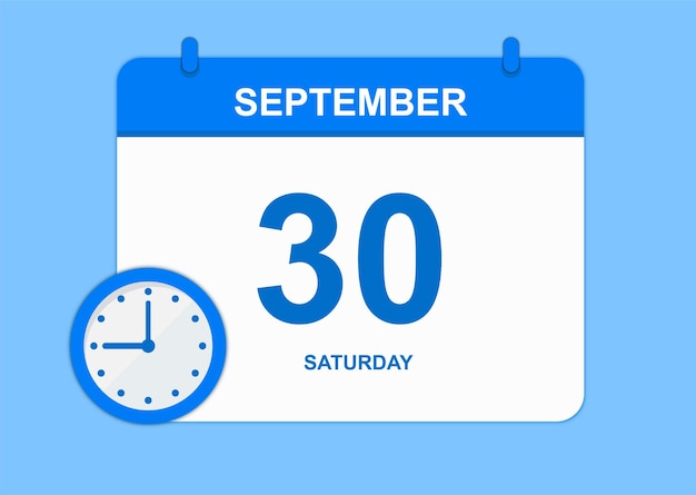 Vector día calendario septiembre calendario icono