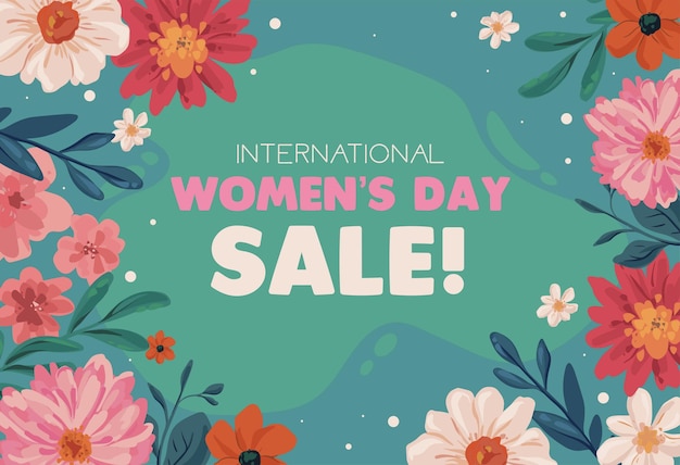 Vector día internacional de las mujeres venta de bandera horizontal venta de primavera